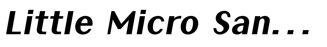 Little Micro Sans Regular Italic